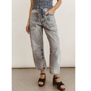 NWT Bohme Jocelyn Barrel Jeans in Grey XL